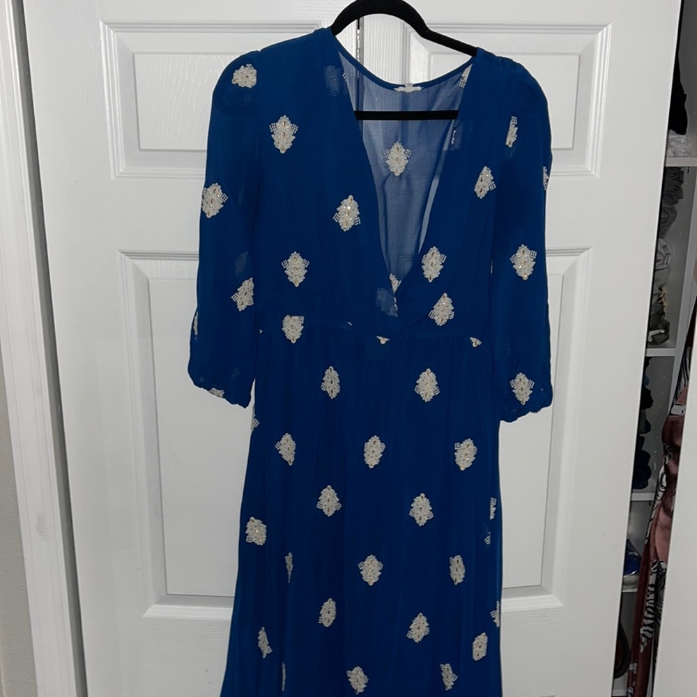 Embroidered Midi Dress